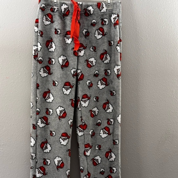 Faded Rose Women Gray Christmas Santa Claus Print Pajamas pants size XS - Picture 2 of 6